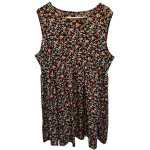 Womens 2XL midi Floral sun dress